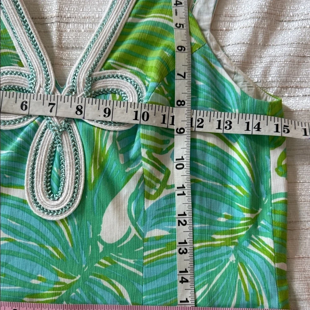 Lilly Pulitzer Tessa Shift Dress Size 00 in Green Sheen Fronds Place